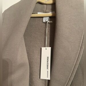 NWT- James Perse Taupe Knit Blazer with Rib Details